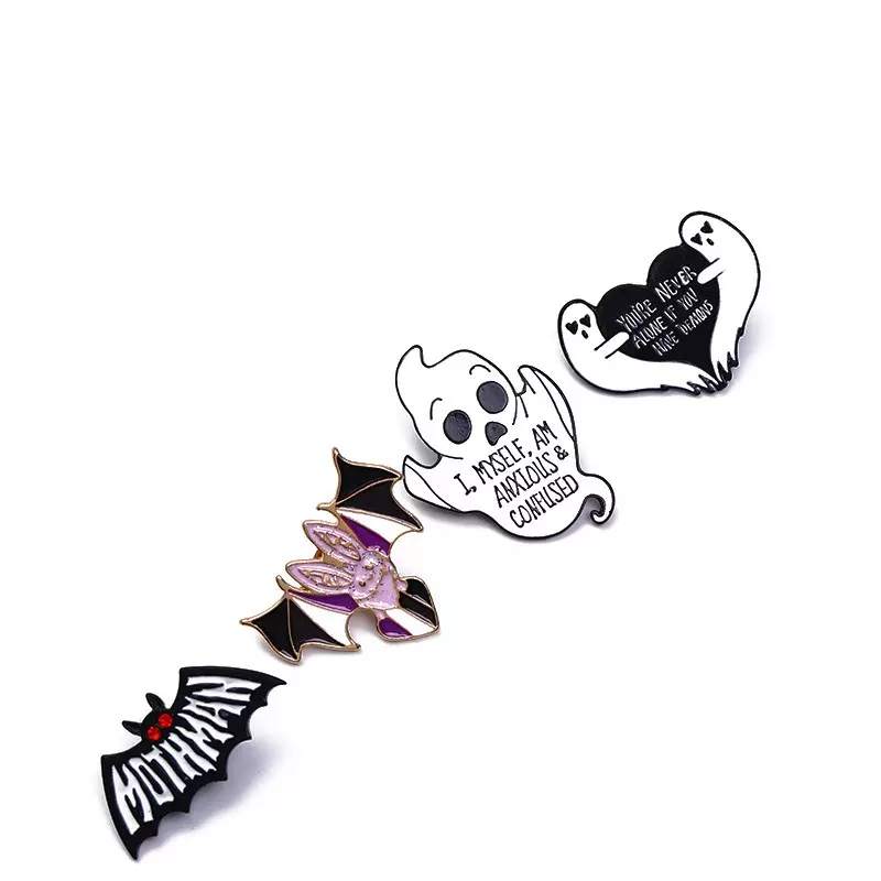 Price Zinc Alloy Soft Hard Mini Angel Devil Goth Style Halloween Decorations Enamel Lapel Brooch Pins