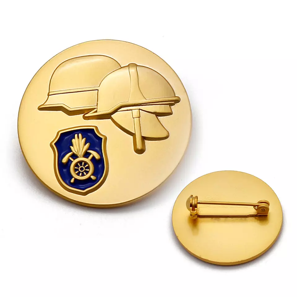 Metal Zinc Alloy Embossed 3d Soft Enamel Security Souvenir Lapel Pin Us Country American Military Badge with Safty Pin