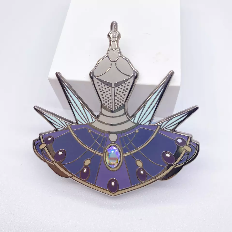 Hard enamel Malenia Pin with gemstone Enchanted Knight Pin