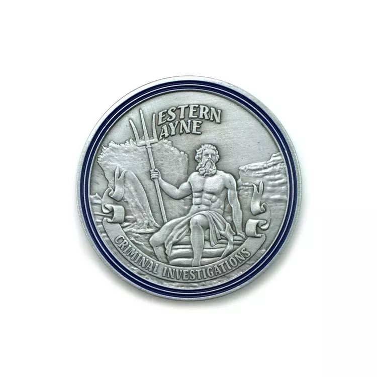 Landscape Image 3D Antique Silver Plated Challenge Coins