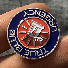 2023 New Design Custom Logo Enamel Pins True Blue Metal Pins Round Shape Pin Badges for School