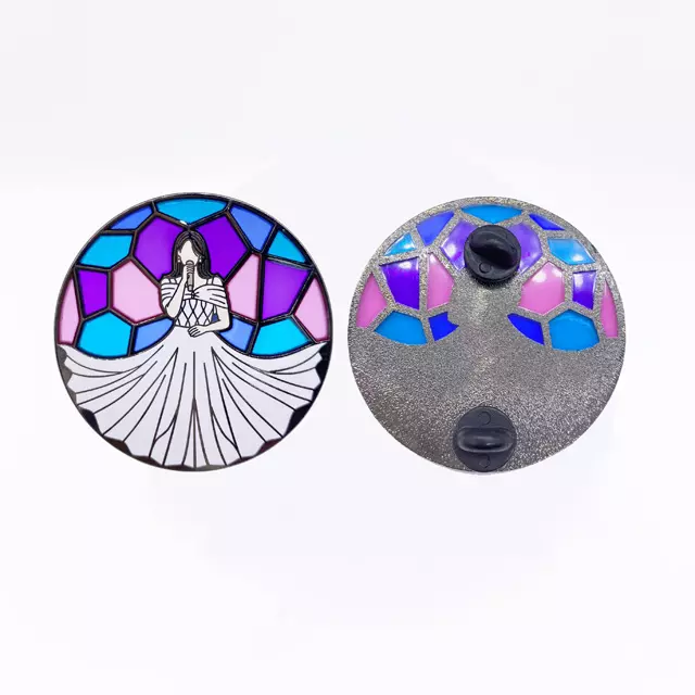 Transparent enamel pin,stained glass enamel pin,stained glass lapel pins